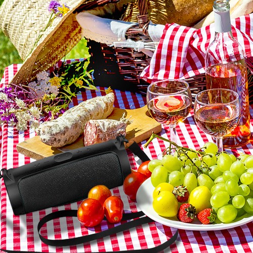 Geekria Silikon Schutzhülle für JBL Charge 5 Bluetooth Lautsprecher (Schwarz) - Bild 6 von 6