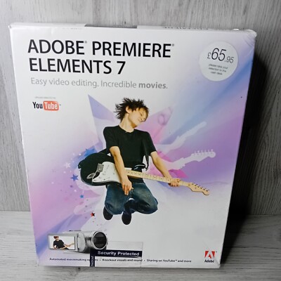 ADOBE PREMIERE ELEMENTS 7 WINDOWS XP VISTA - NEW IN BOX - RARE RETRO