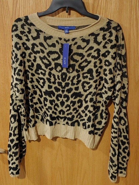 orange cheetah sweater