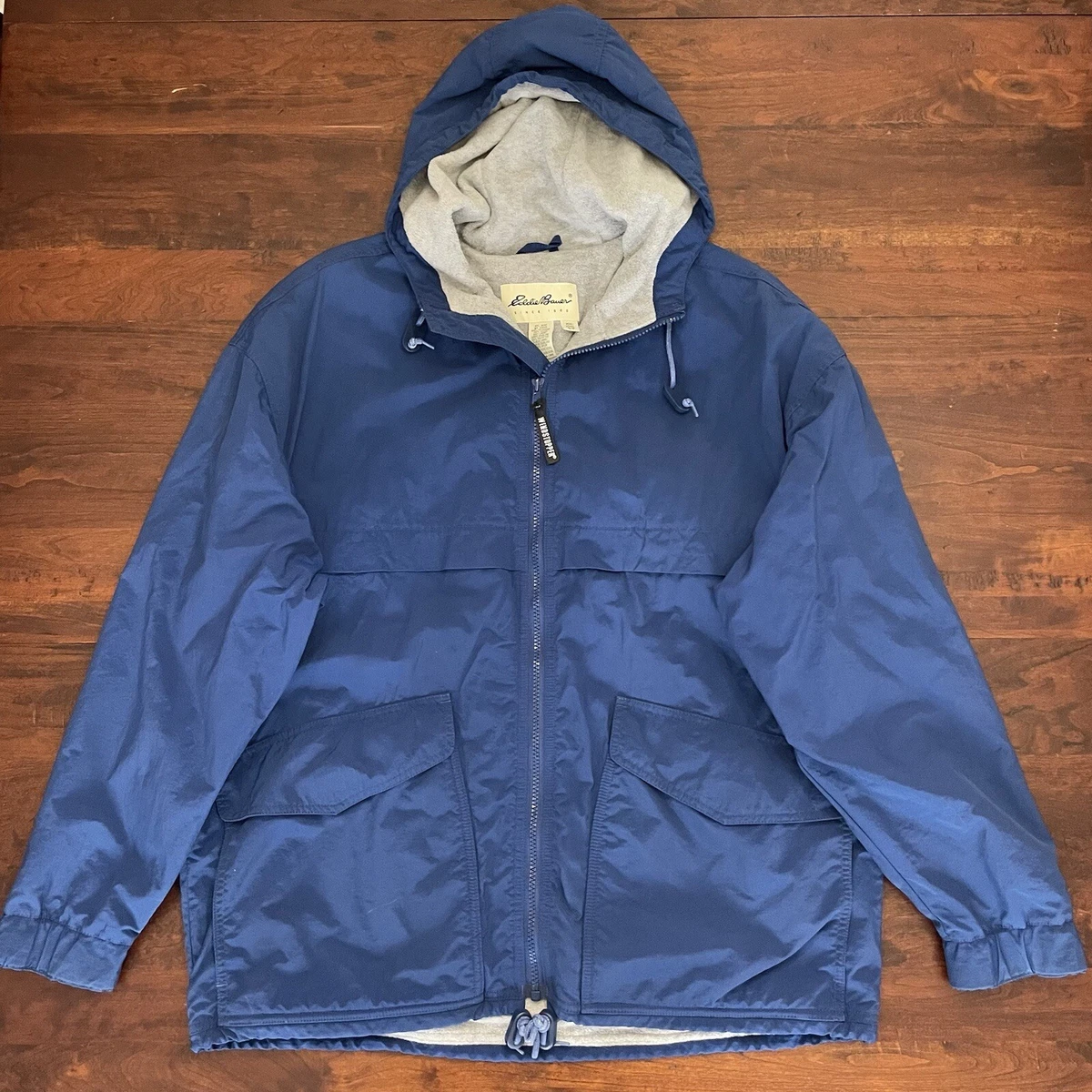 Eddie Bauer Fleece Lined Full Zip Hooded Activewear Jacket Size Medium –