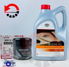 GENUINE TOYOTA PRIUS 17-24, COROLLA 19+, C-HR 16 5L 0W20 ENGINE OIL & OIL FILTER