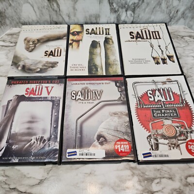 6 Saw Movie DVD Lot of Volume I, II, III, IV, V & Final Chapter Wide & Full