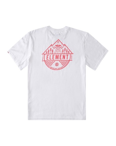 Element Men's Howerton Crew Neck Short Sleeve Graphic Tee, White, Size L - Picture 3 of 5