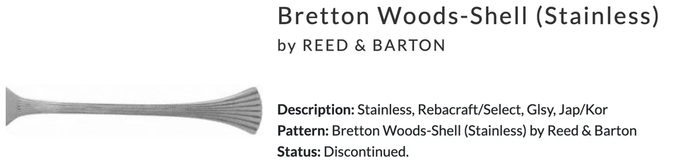 Teaspoon, Place spoon, Serving Spoon Bretton Woods-Shell REED & Barton Rebacraft - Image 2 of 3
