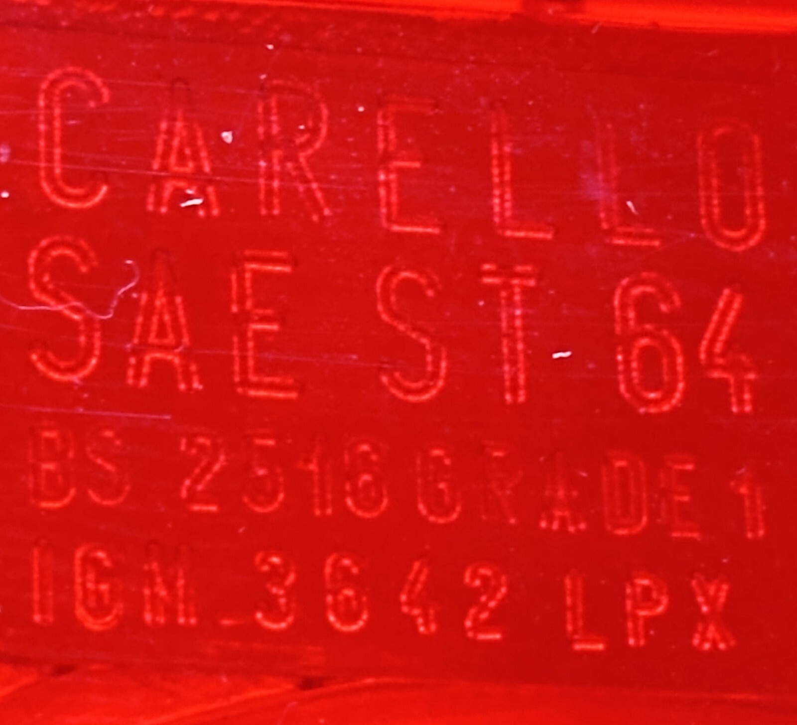 Ferrari Ghibli Tail Lamp Light Lens_Carello_64611_64612_Lense_GENUINE