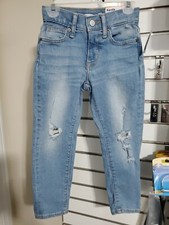 Boys Blue jeans Karate pants Size 5 Distressed Look