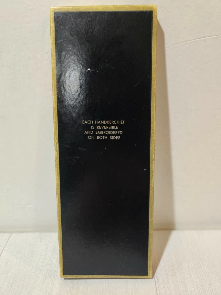 Vintage 2 Kentfield Handkerchiefs for Men Reversible Embroidered Original Box - Image 3 of 4