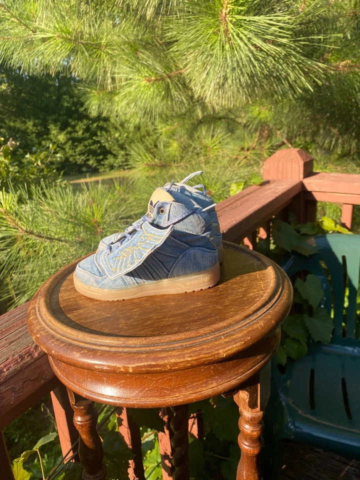 TALLAS BEBÉ 6.5K Adidas Jeremy Scott ALAS DE DENIM V24622 Auténticas NIÑOS Foto 3 de 4