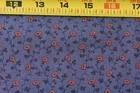 By 1/2 Yd, Orange Calico on Violet Cotton, Blue Hill/Colonial Prints/Morgan,B975