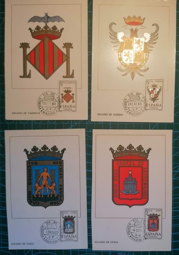 LOTE DE 74 MATASELLADOS PRIMER DÍA DE ESPAÑA (72 TARJETAS POSTALES Y 2 SOBRES) - Imagen 2 de 9