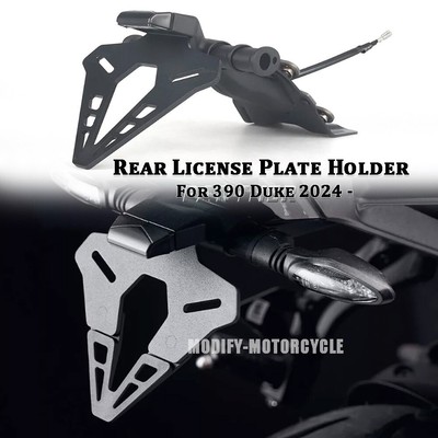 Fender Eliminator Kit For 2024 KTM 390 Duke - LED Turn Signal Light Bar With License Plate Mount