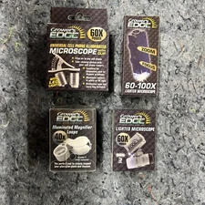Pocket Microscope (Lot Of 4) Magnifier Loupe Cell Phone Illuminated Growers Edge