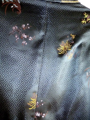 Mens Size Chest 46 XL Satin Silk Jacket Embroidered Beaded Clifford Gordon - Picture 6 of 6