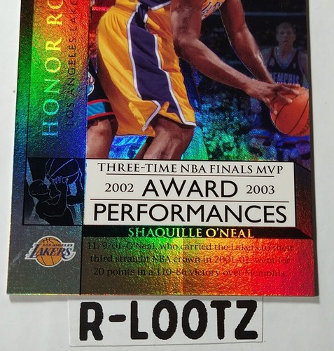 2002-03 Upper Deck Honor Roll Award Performances #AP7 Shaquille O'Neal Lakers - Picture 2 of 4