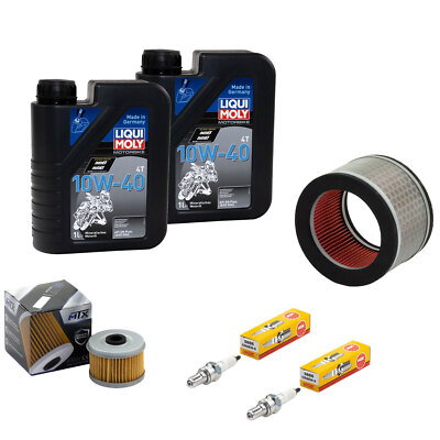 Set Öl 2L für Honda VT 125 Shadow 1999-08 Wartung Luftfilter Ölfilter Zündkerzen