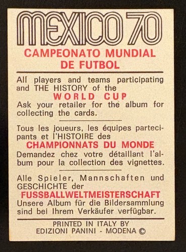 PANINI WORLD CUP 1970 CZERWONY/CZARNY - WYBIERZ SWOJE KARTY - Zdjęcie 252 z 348