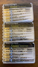 3 x Dentsply ProTaper Gold Files Assorted F3 31mm