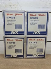 Lot Of 4 PKK 200 COUNT CLEAR 2-PIECE CARD STORAGE BOXES Case Sports Trading