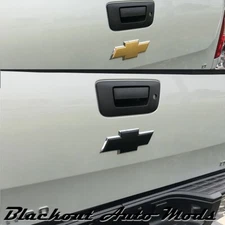 Gloss Black Vinyl BowTie Tailgate Emblem Overlay 2007-2013 Chevrolet Silverado