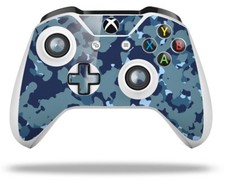 Skin for XBOX One S X Controller Old School Camouflage Camo Navy Decal