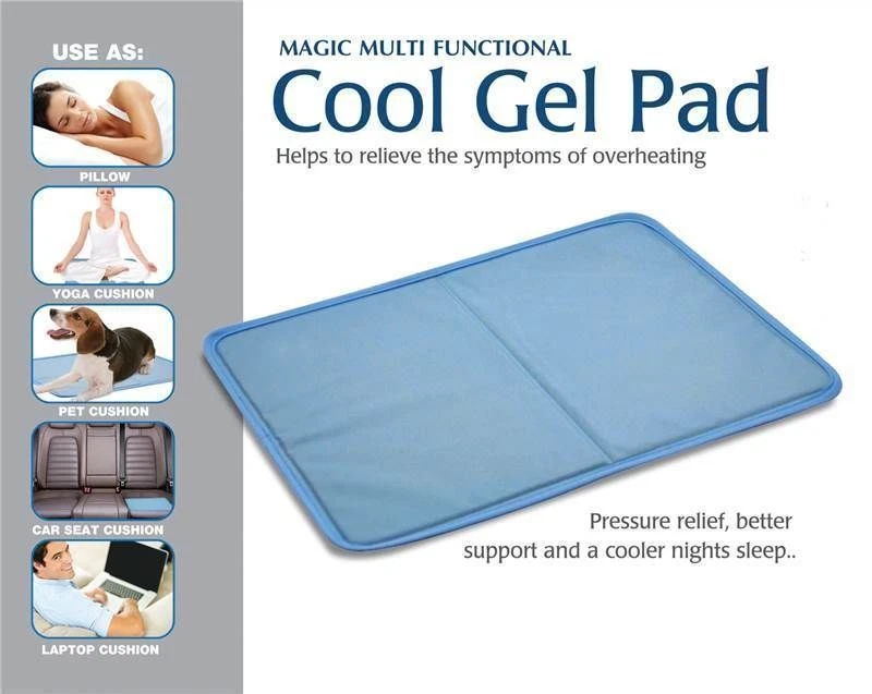 Cooling Gel Pillow Chilled Natural Comfort Sleeping Aid Body Cool