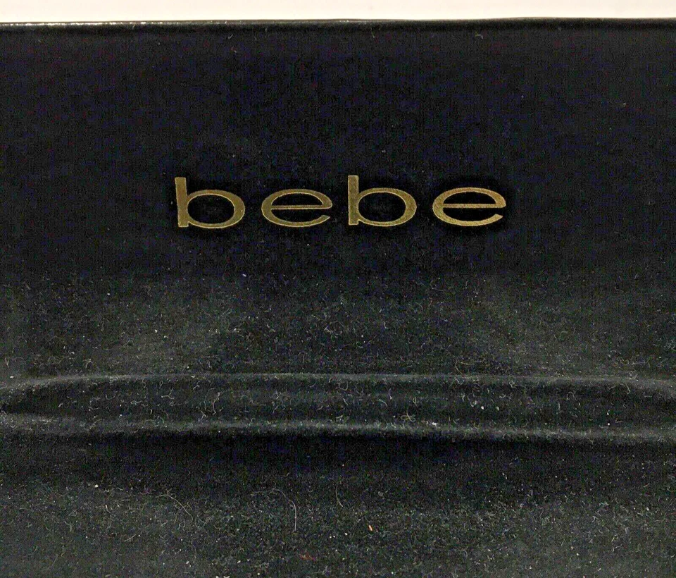 Bebe Glasses Case Black Clamshell high gloss empty sun eye glass protective case - Image 2 of 4