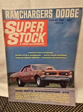 Super Stock Drag Magazine Aug 1966 Supercharged Gto Ramchargers Dart Barracuda