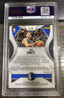 Luka Doncic 2019-20 Panini Prizm Ruby Wave #75 PSA 10 GEM MT Luka Doncic 2019-20 Panini Prizm Ruby Wave #75 PSA 10 GEM MT