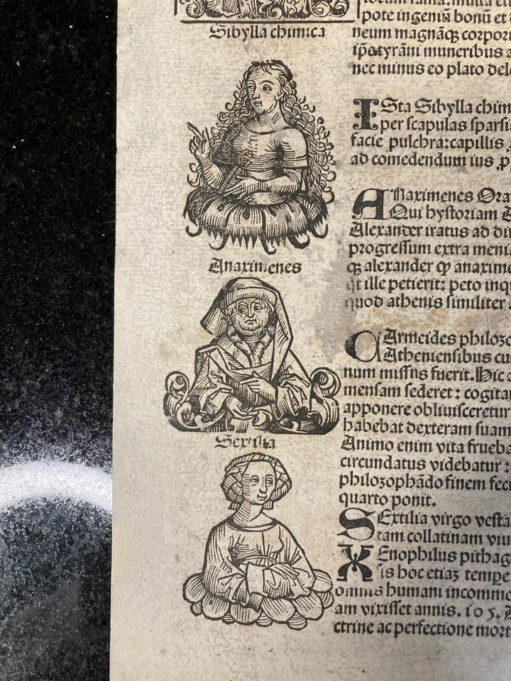 1493 Nuremberg Chronicle Sheet Folio LXXVIII Latin Text Woodblock Illustrations - Image 3 of 4