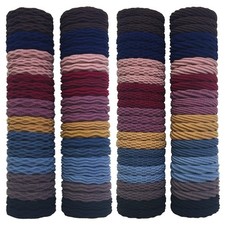 100 PCS Cotton Hair Ties High Elastic Seamless Hair Bands with Pattern Texture 1