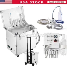Portable Dental Turbine Unit 3 Way Syringe/Dental Delivery Unit Air Compressor