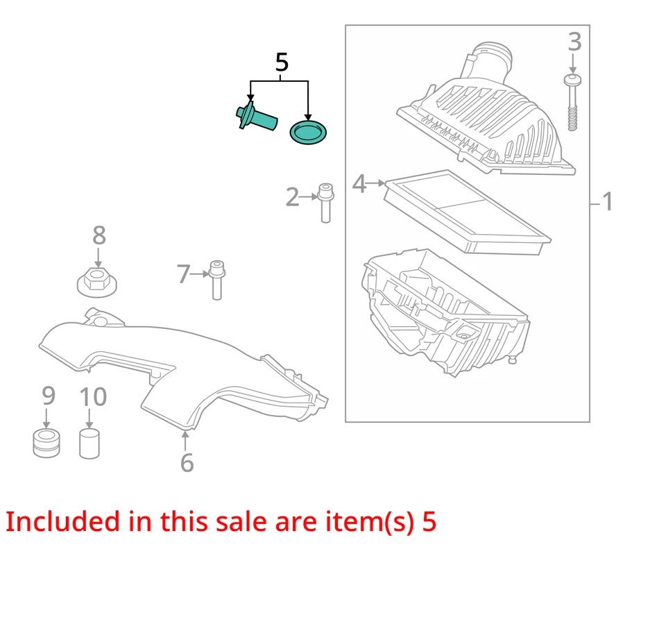 BMW M235i 2021 medidor de flujo de aire másico sensor MAF OEM 39 k millas - LKQ389522265 Foto 4 de 4