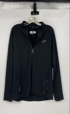 Pure Hockey Mens Black Performance 1/4 Zip Long Sleeve Pullover Top Size M