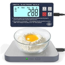 Precision Rechargeable Kitchen Food Scale - Backlit Screen 5000g Max Capacity