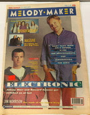 Melody Maker April 13 1991 Electronic Johnny Marr and Bernard Sumner