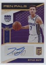 2019-20 Donruss Elite Pen Pals Purple 13/25 Kyle Guy #PP-KGY Auto 4l6