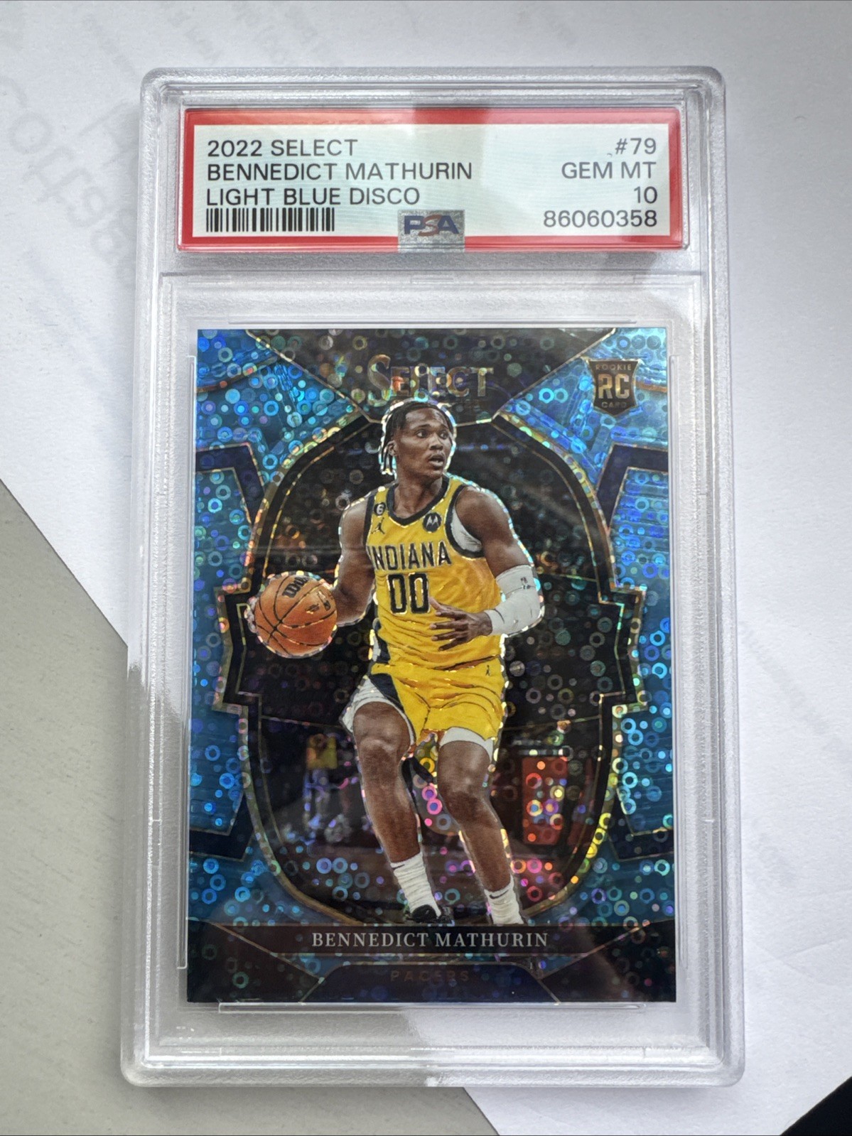 2022-23 Panini Select  Bennedict Mathurin #79 Light Blue Disco  (RC)  /99