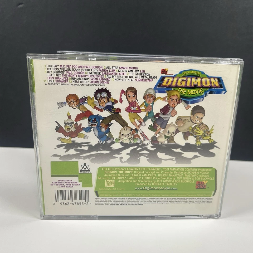Digimon The Movie Music From The Motion Picture Soundtrack CD 2000 Excellent - Image 2 of 4