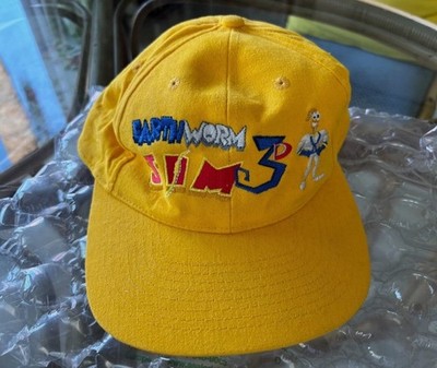 Earthworm Jim 3 3D Nintendo 64 PC Promo Promotional Hat Snapback Rare Interplay
