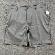 Amazon Essentials Shorts Mens 40W Slim Gray Dress Casual Elastic Waist Stretch