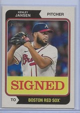 2023 Topps Heritage High TSS16 Kenley Jansen Traded/Signed SSP variation Red Sox