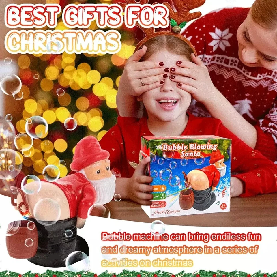 New Christmas Funny Bubble Blowing Santa Farting Electric Toy with Light+Music - Image 2 of 4