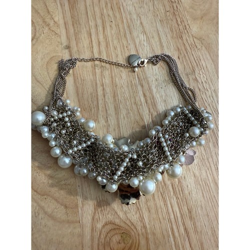 Betsey Johnson Bird & Butterflies Statement Necklace Chunky Heavy Rhinestones - Picture 6 of 8