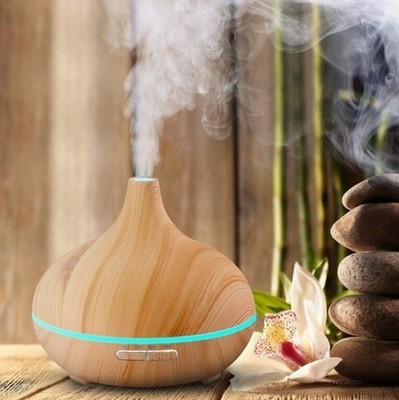 Ultrasonic Aromatherapy Humidifier 400ml Essential Oil Diffuser W/LED Light