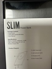Magsafe slim power bank charger USB-C 2000mAh 7.6Wh w/ cable, and powerbank NEW