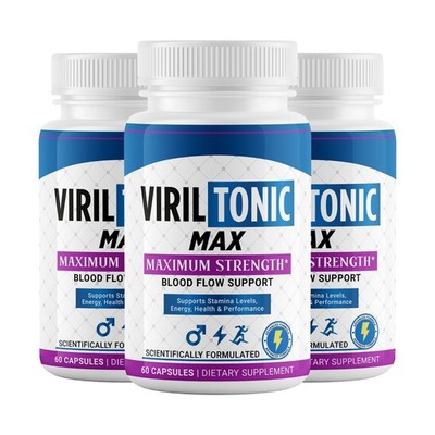 (3 Pack) VirilTonic Max for Men Male Health Pills for Vitality & Energy 60ct