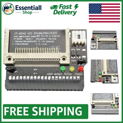 40-Pin IDE Compact Flash Adapter for Fast Data Transfer - Supports CF-I/II