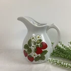 McCoy Large Pottery Pitcher Strawberry Country Cottage Core 1970's Vintage
