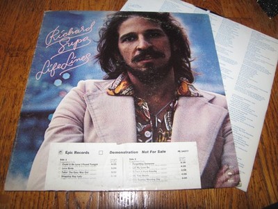 RICHARD SUPA - LIFE LINES - WHITE LABEL PROMO EPIC RECORDS LP