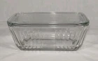Anchor Hocking 1932 Vintage Design Ribbed 8.5”x4.5” Refrigerator Dish w/Lid EUC